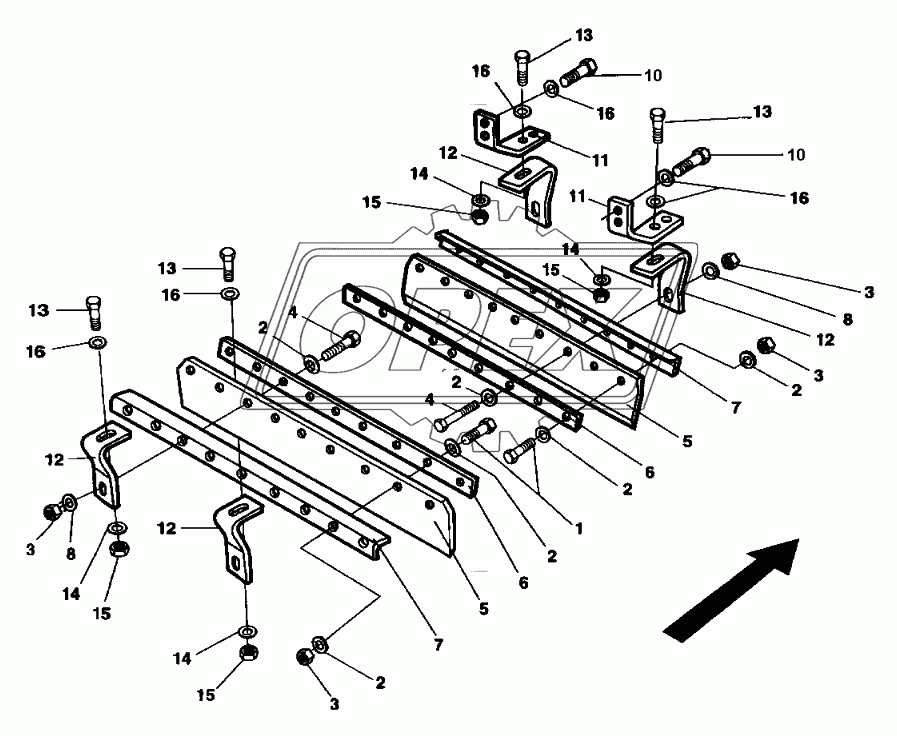 Scrapers, standard, rear drum Up to 42520969