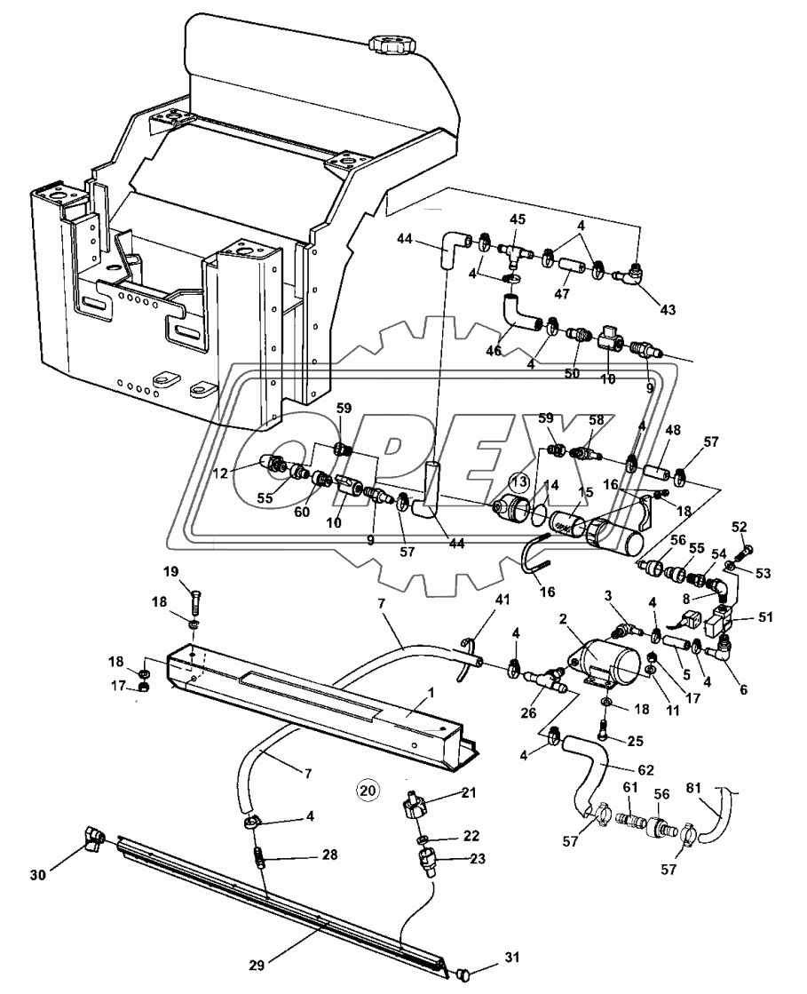 Sprinkler system, front From 42520970