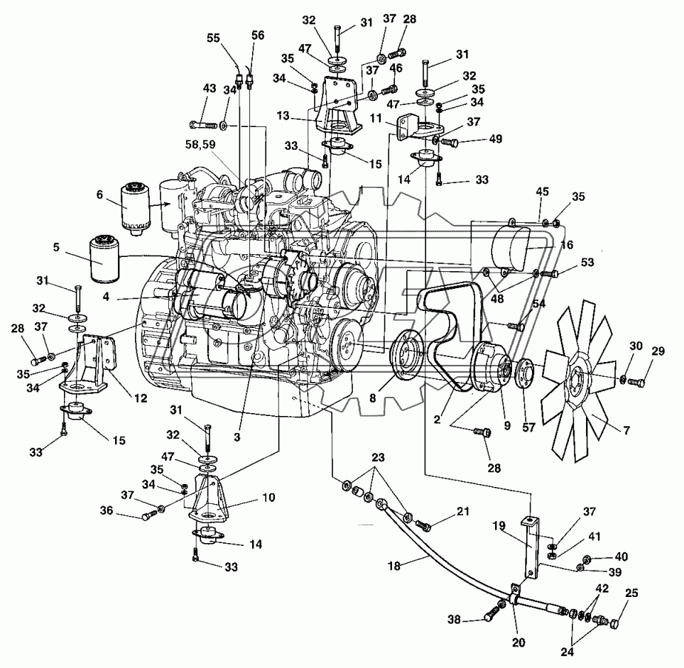 Diesel engine Cummins 4B3.9 TAA From 42520717