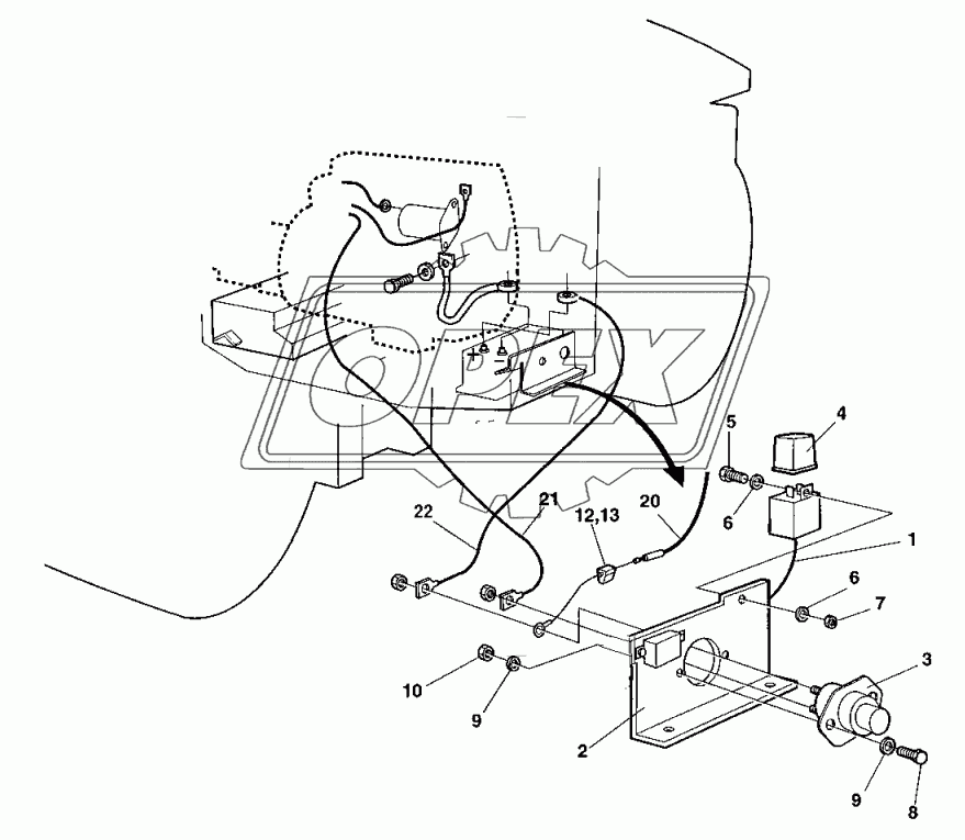 Electric battery switch