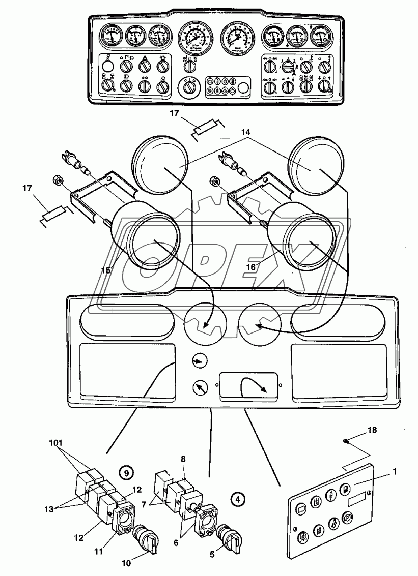 Instrument panel, main