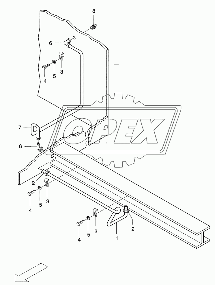 Grease pipeline conveyor