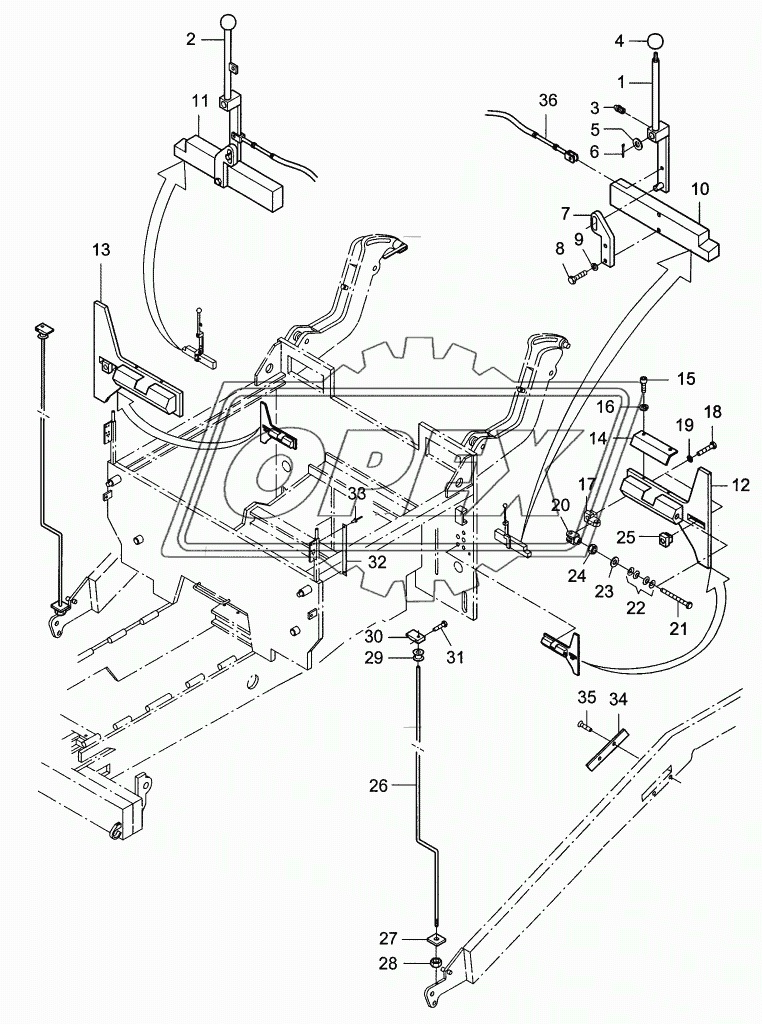 Side screed arms lock and screed guide