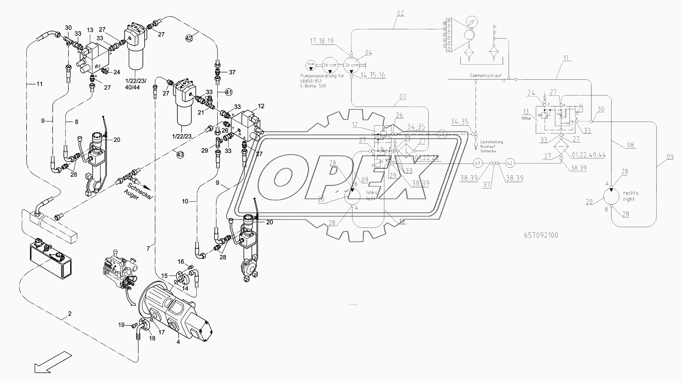 Hydr. circle: Conveyor