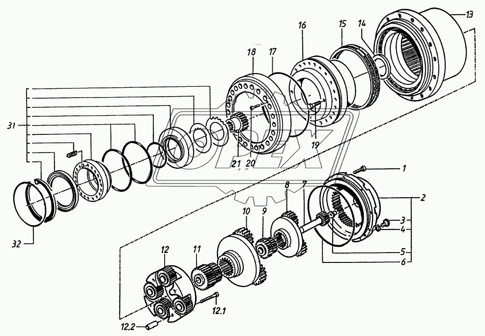 Drive gear box