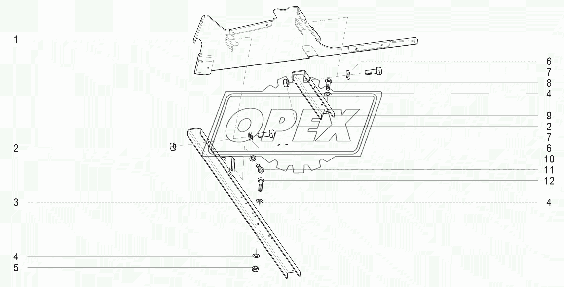 A204 Кронштейн топливного бака нижний