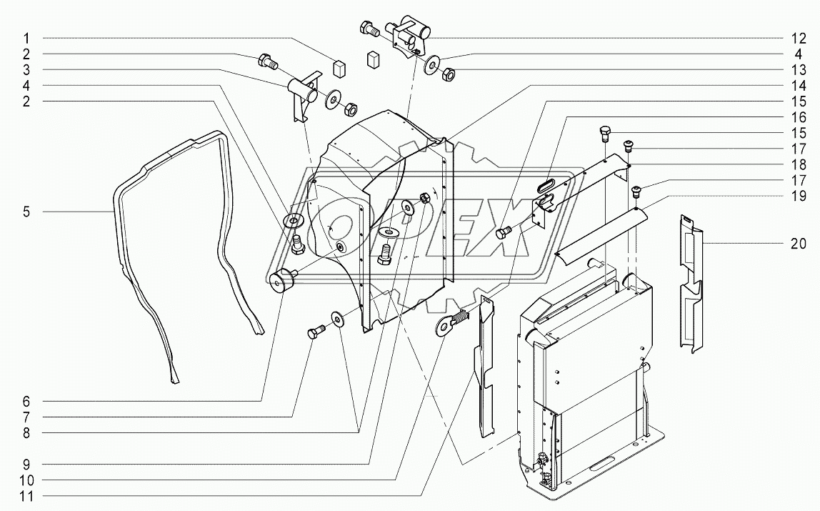 A702 Кожух радиатора