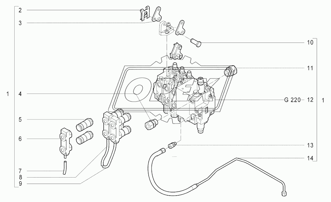 G219 Блок гидрораспределителей механический