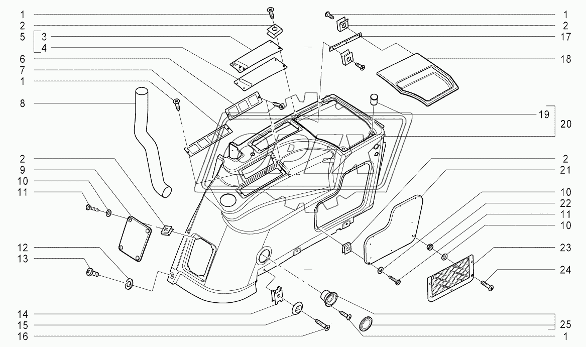 K204 Панель кабины правая