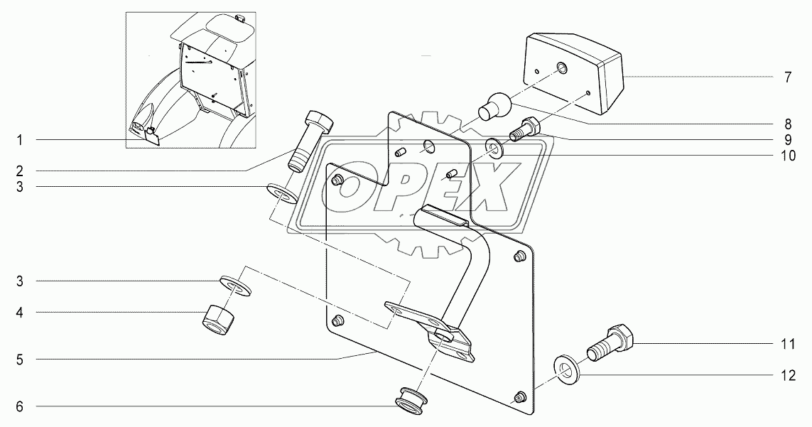 K413 Установка номерного знака