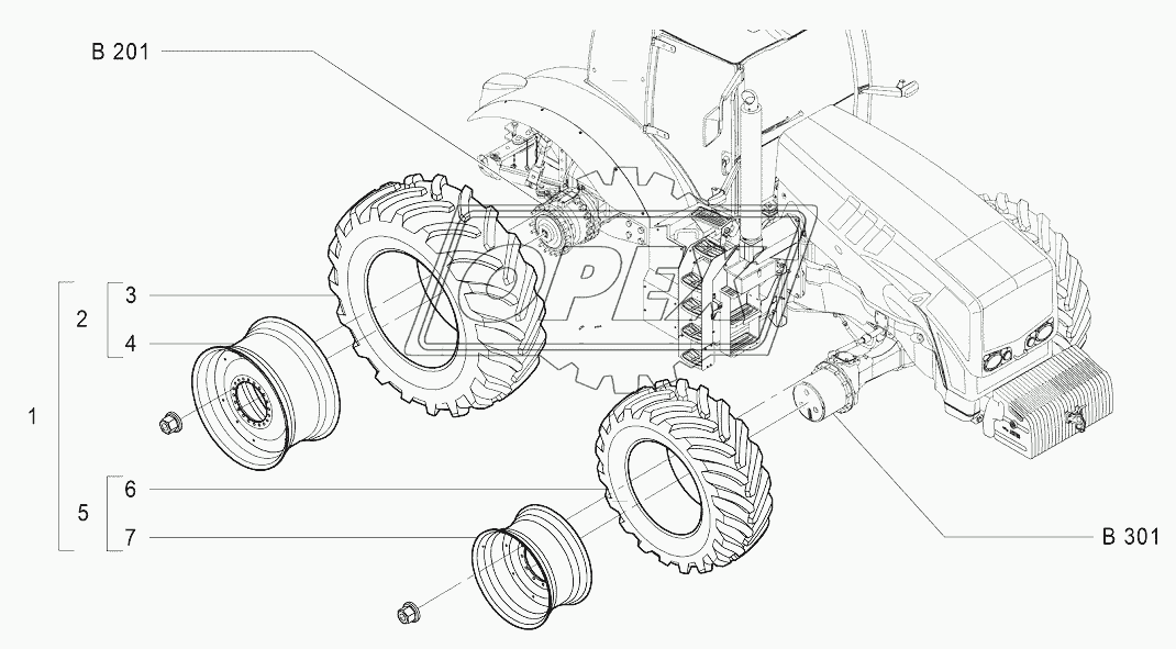 E201 Комплект колес