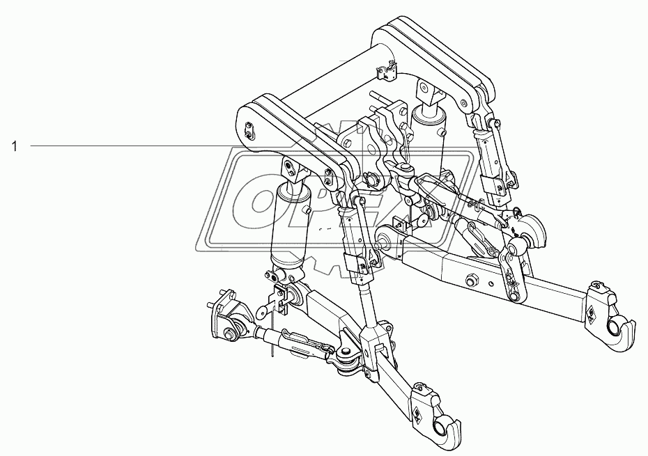 F103 Установка задней навески CAT4N