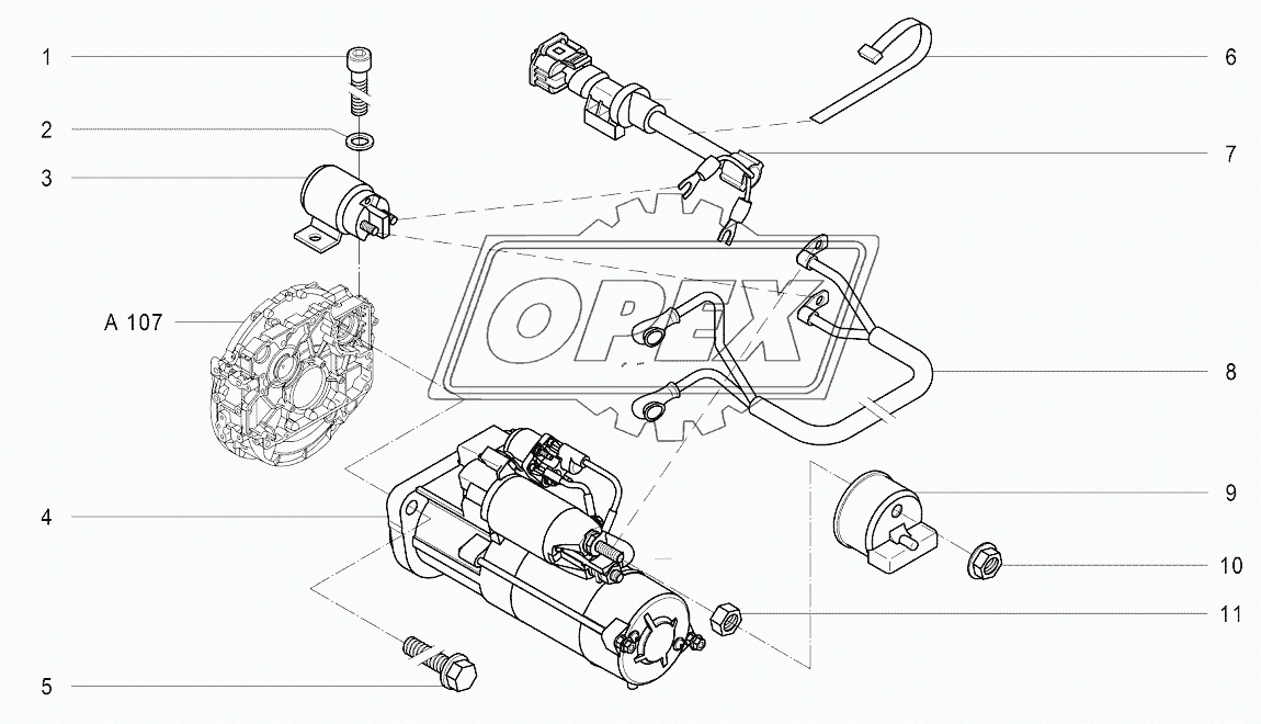 H104 Установка стартера