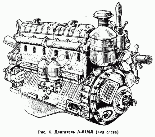 Двигатель А-01МЛ (вид слева)