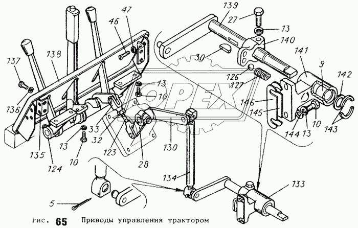 Приводы управления трактором 7