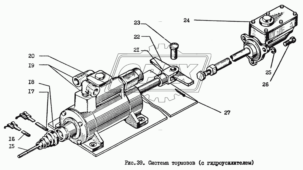 Система тормозов (с гидроусилителем) 2
