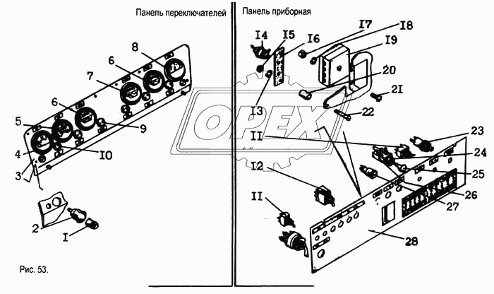 Панель приборная