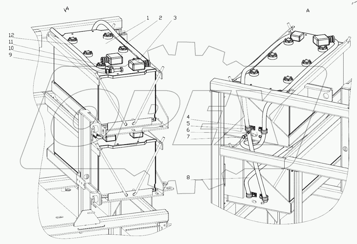  Установка аккумуляторов