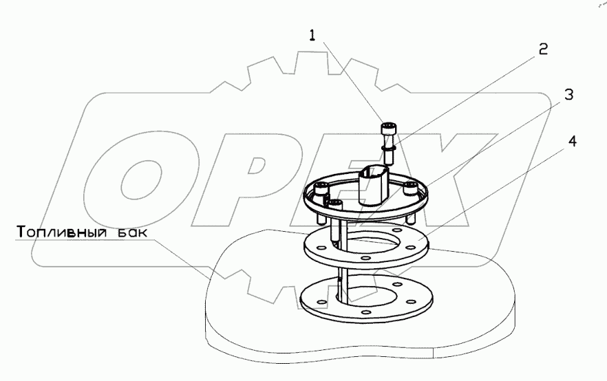  Установка топливного датчика