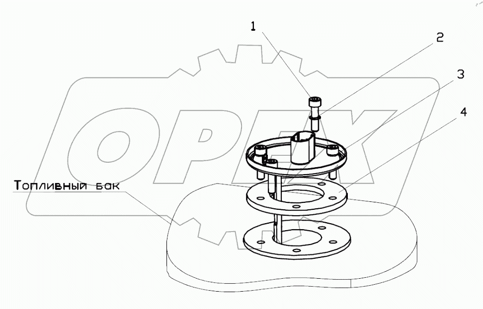  Установка топливного датчика