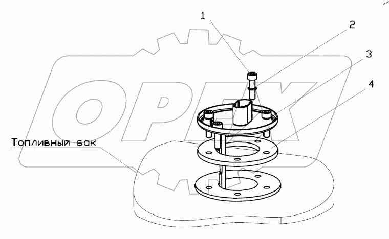  Установка топливного датчика