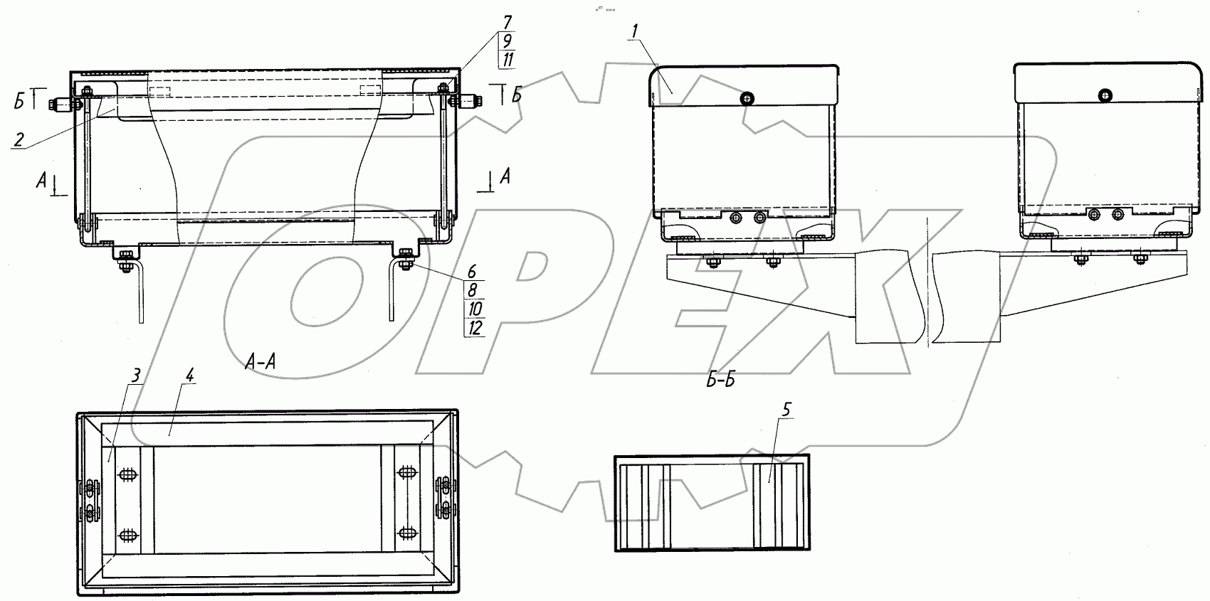  Установка ящиков аккумуляторных