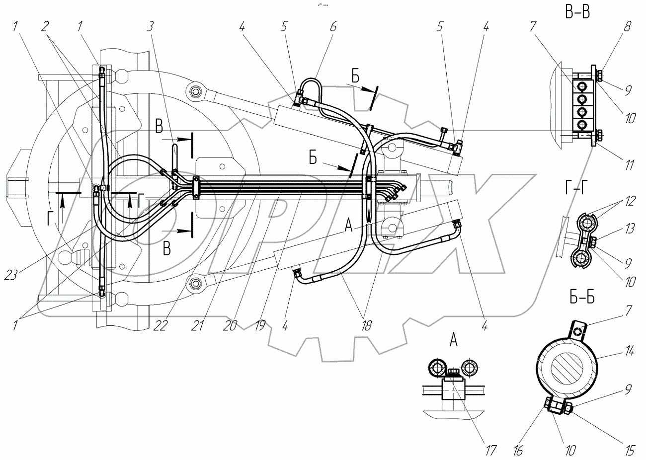  Гидросистема рабочего оборудования