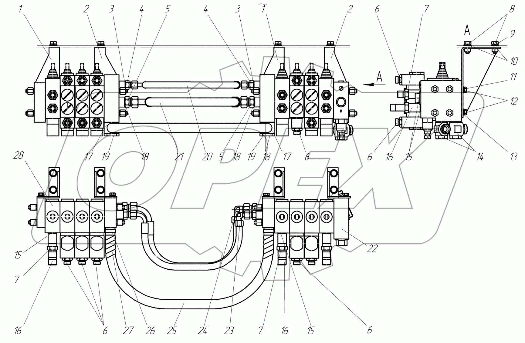  Установка гидрораспределителей