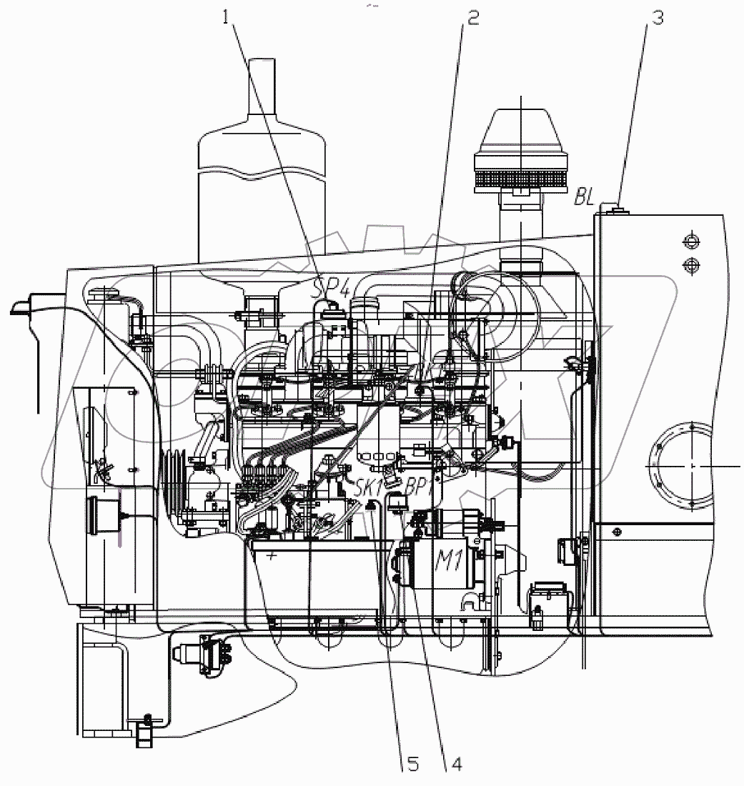  Установка датчиков на двигателе