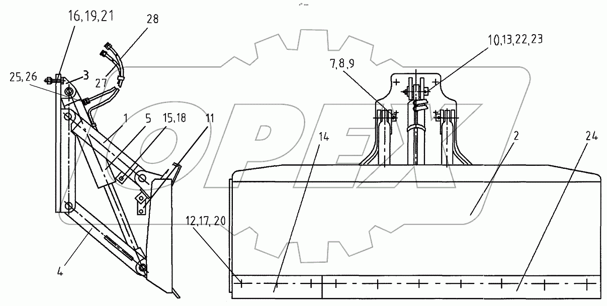  Оборудование бульдозерное