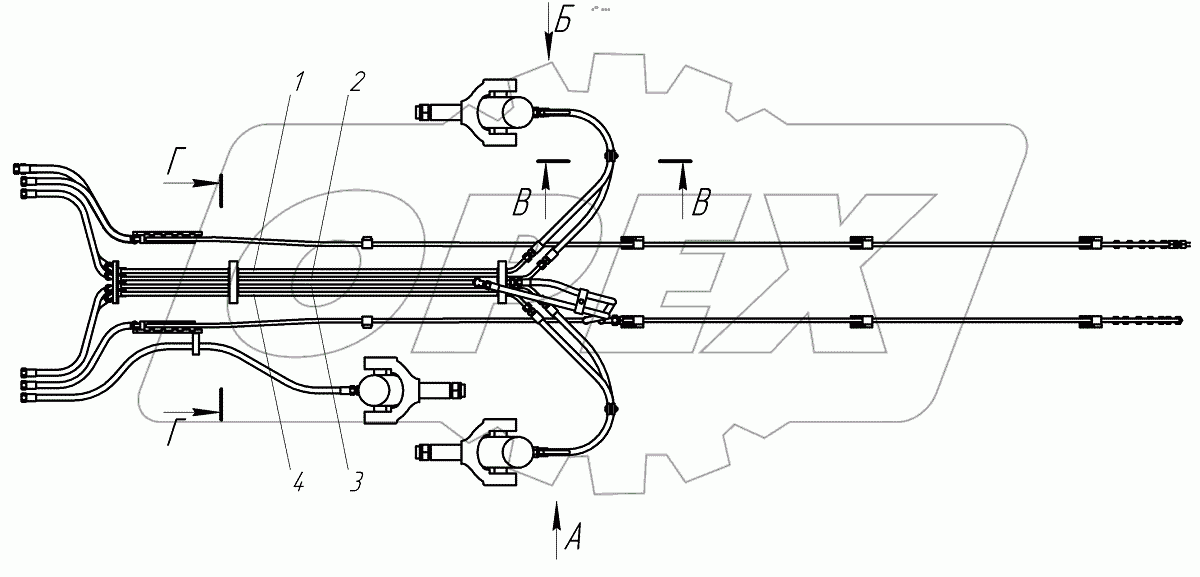  Гидросистема рамы передней