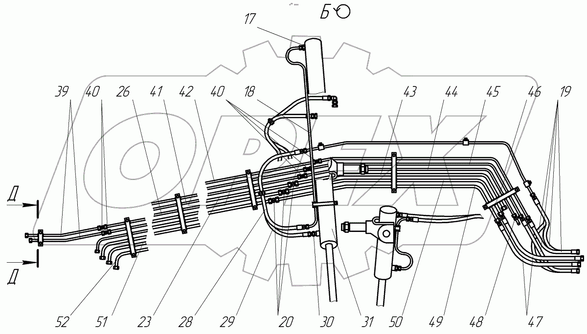  Гидросистема рамы передней
