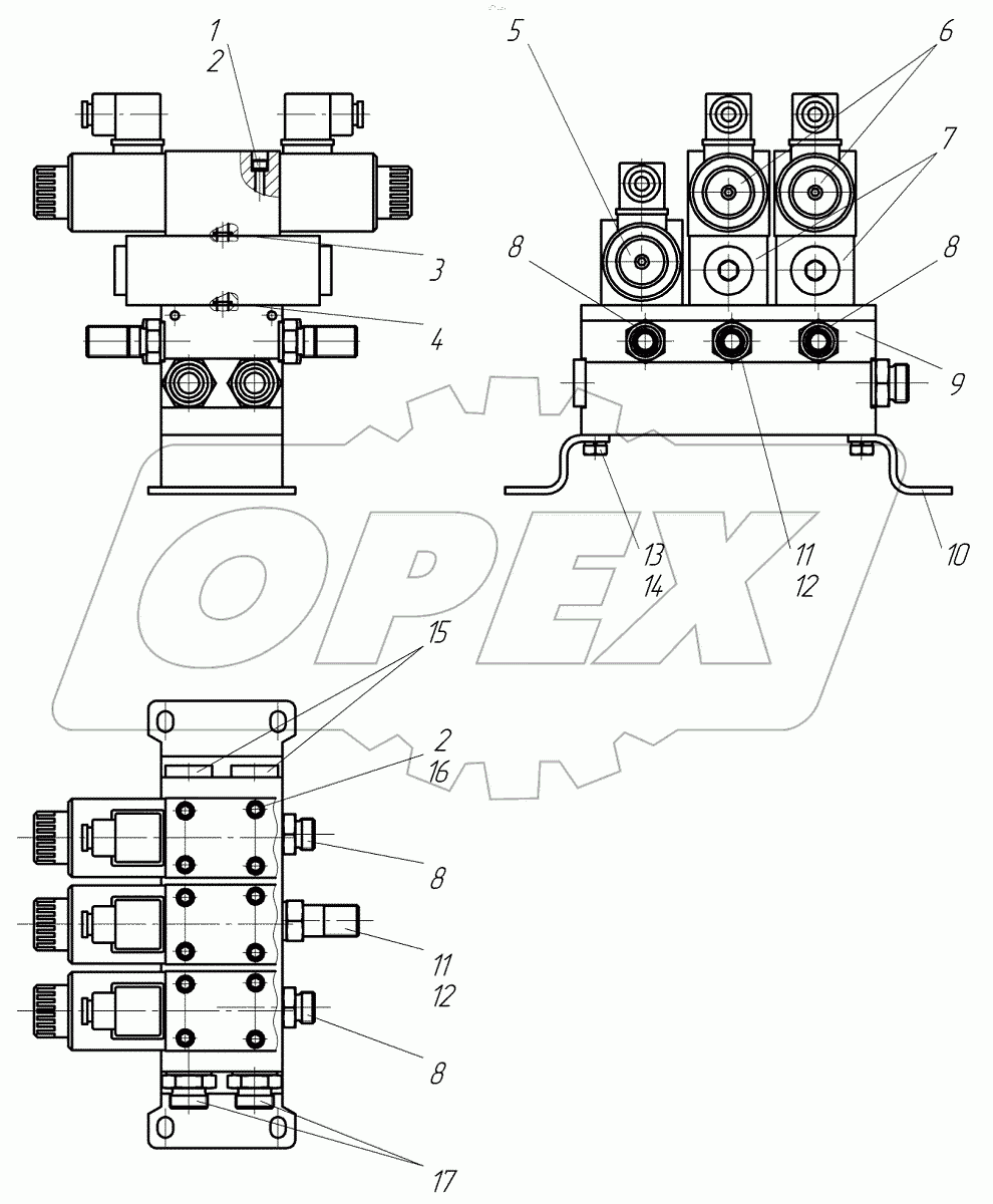  Блок гидрораспределителей