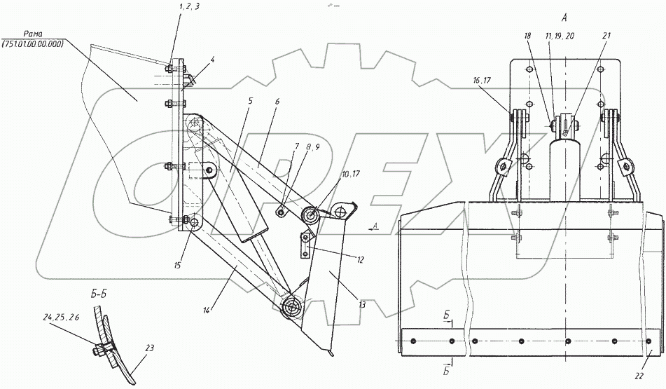  Отвал передний