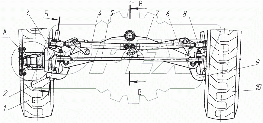  Мост передний