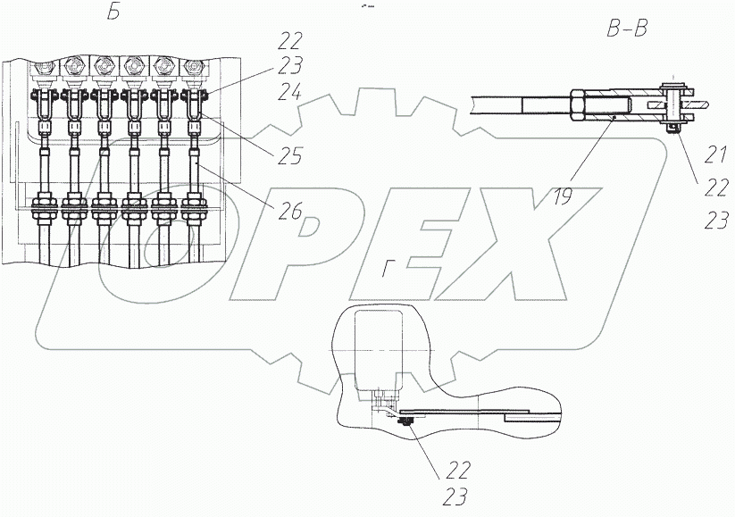  Тяги управления