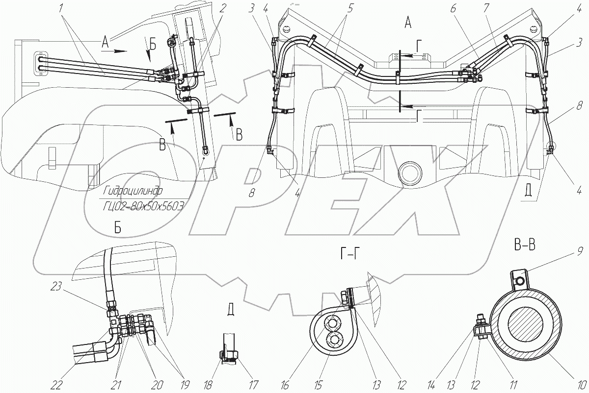  Гидросистема скарификатора