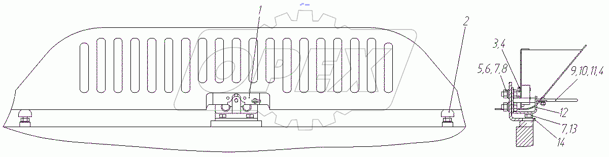  Установка замка капота