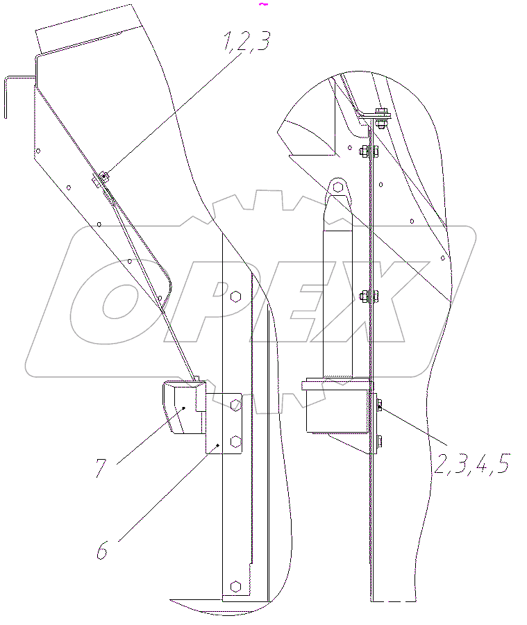  Установка ремня капота
