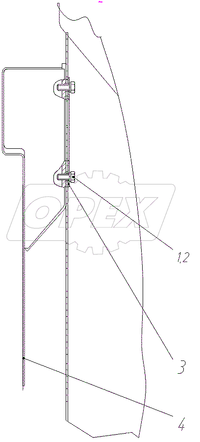  Установка кронштейна номерного знака