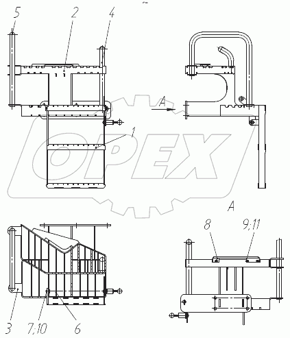  Лестница левая