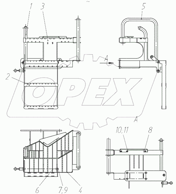  Лестница правая