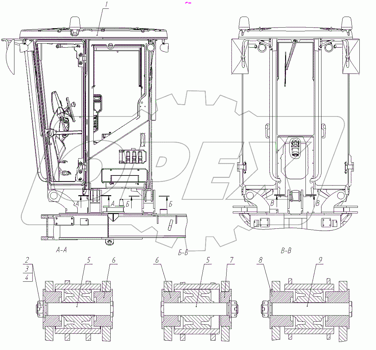  Установка кабины