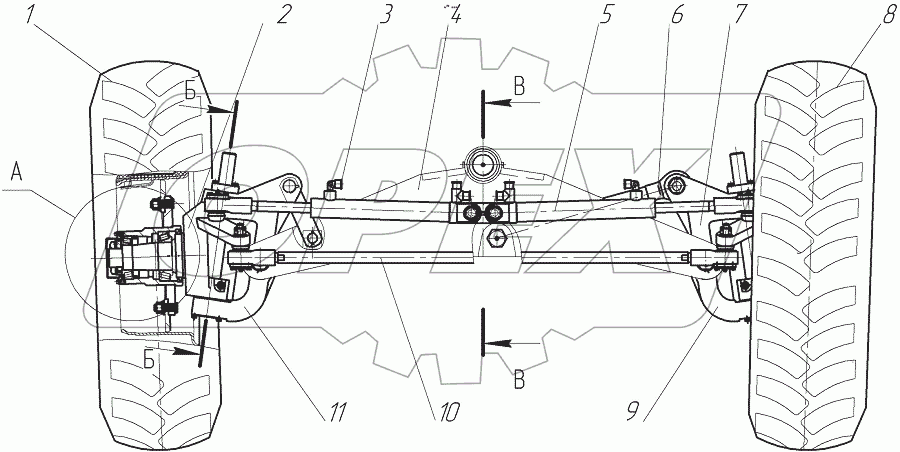  Мост передний