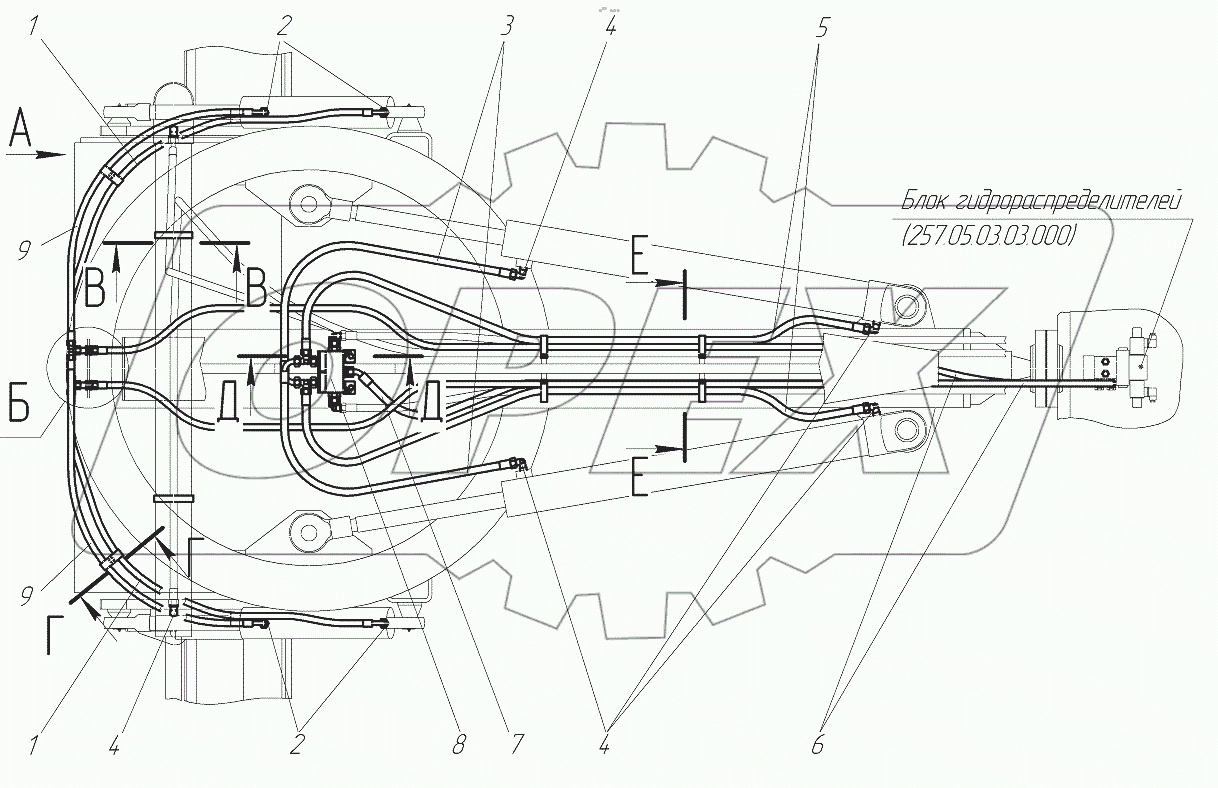  Гидросистема рабочего оборудования