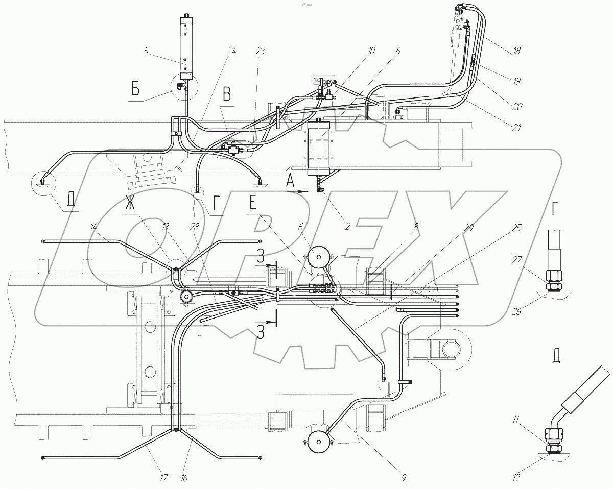  Гидросистема тормозов