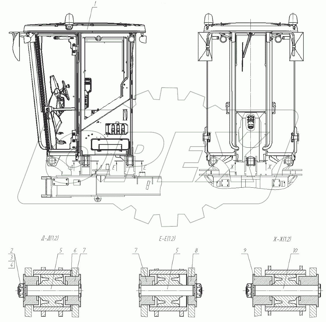  Установка кабины