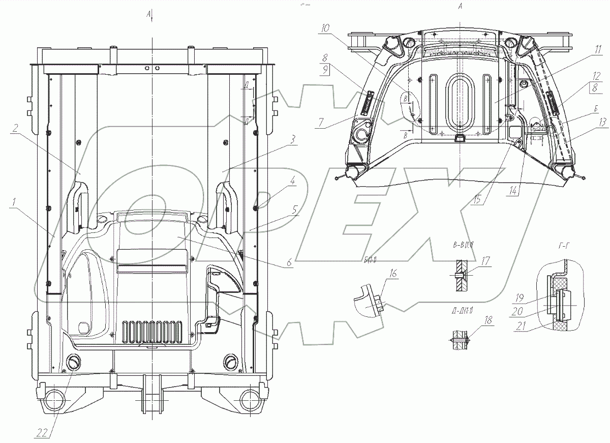  Установка интерьера кабины