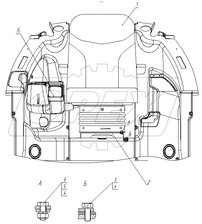  Установка консоли управления с сиденьем