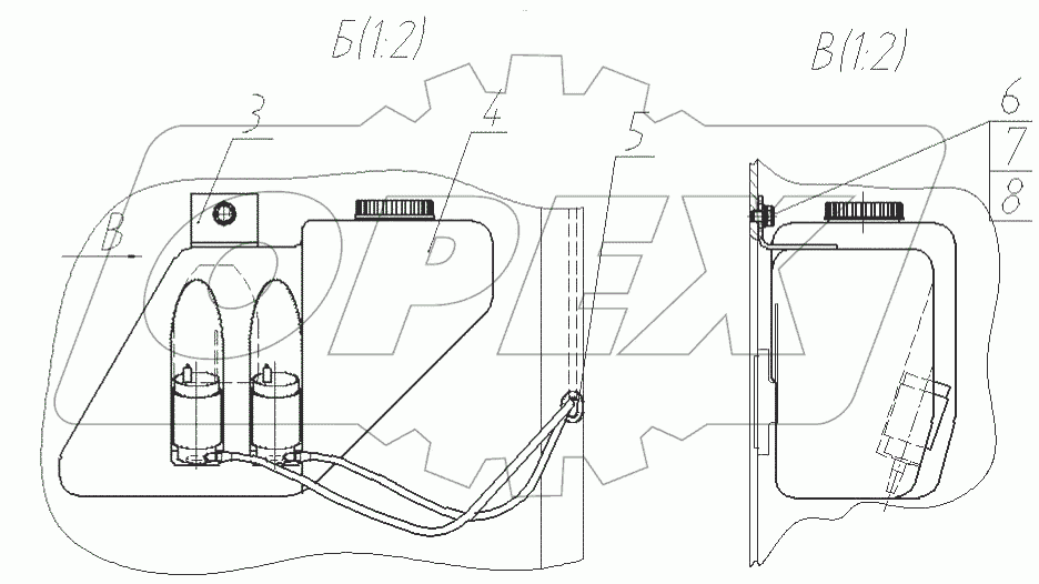  Установка бачка омывательной жидкости